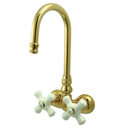 Wall-Mount Clawfoot Tub Faucet, Polished Brass, Tub Wall Mount MPN:CC79T2