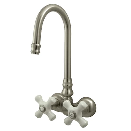 Wall-Mount Clawfoot Tub Faucet, Brushed Nickel, Tub Wall Mount MPN:CC79T8