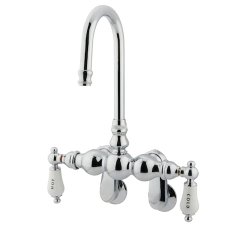 Wall-Mount Clawfoot Tub Faucet, Polished Chrome, Tub Wall Mount MPN:CC86T1