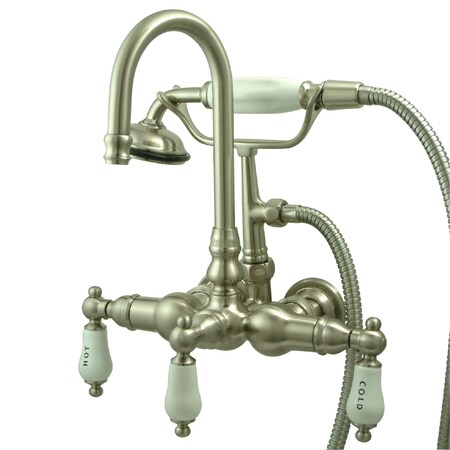 Wall-Mount Clawfoot Tub Faucet, Brushed Nickel, Tub Wall Mount MPN:CC9T8