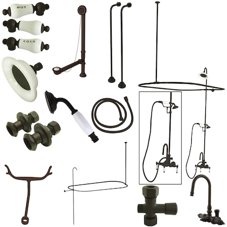 Clawfoot Tub Faucet Packages, Standard, 3-3/8