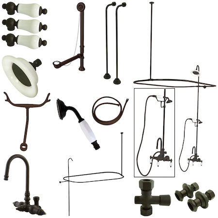 Clawfoot Tub Faucet Packages, Standard, 3-3/8