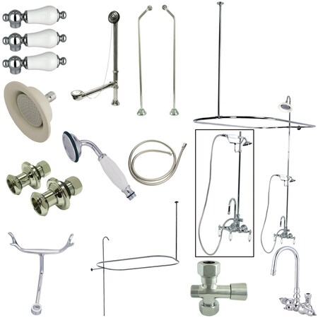 Clawfoot Tub Faucet Packages, Standard, 3-3/8