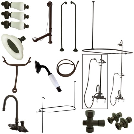 Clawfoot Tub Faucet Packages, Standard, 3-3/8