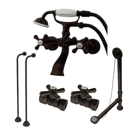 Clawfoot Tub Faucet Packages, Oil Rubbed Bronze, Tub Wall Mount MPN:CCK265ORB