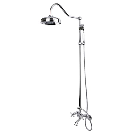 Clawfoot Tub Faucet Packages, Polished Chrome, Wall Mount MPN:CCK2661