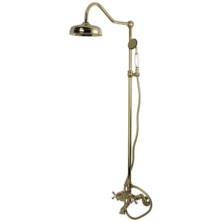 Clawfoot Tub Faucet Packages, Polished Brass, Wall Mount MPN:CCK2662