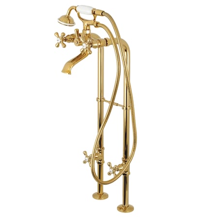 Freestanding Tub Faucet, Standard, 2, Freestanding, Polished Brass MPN:CCK266K2
