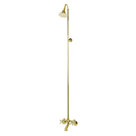 Wall-Mount Clawfoot Tub Faucet, Polished Brass, Wall Mount MPN:CCK2672