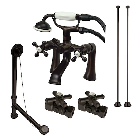 Clawfoot Tub Faucet Packages, Oil Rubbed Bronze, Deck Mount MPN:CCK268ORB