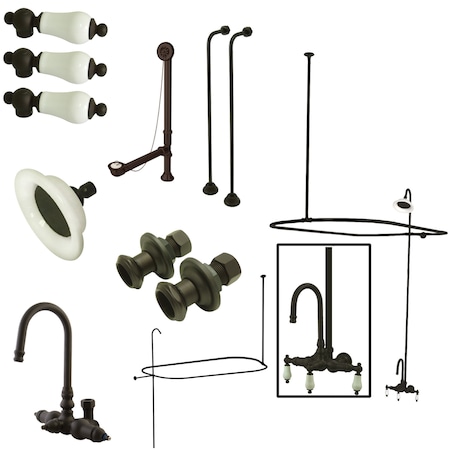 Clawfoot Tub Faucet Packages, Oil Rubbed Bronze, Tub Wall Mount MPN:CCK4145PL