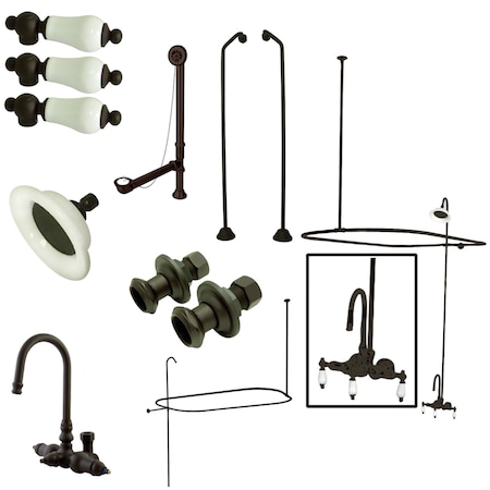 Clawfoot Tub Faucet Packages, Oil Rubbed Bronze, Tub Wall Mount MPN:CCK4185PL