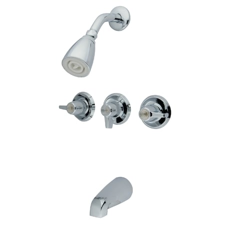 Tub and Shower Faucet, Polished Chrome, Wall Mount MPN:KB130