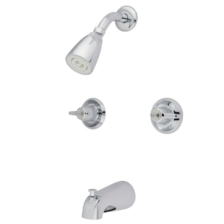 Tub and Shower Faucet, Polished Chrome, Wall Mount MPN:KB140