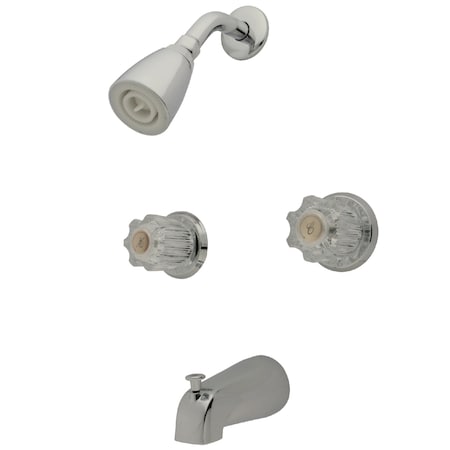 Tub and Shower Faucet, Polished Chrome, Wall Mount MPN:KB141