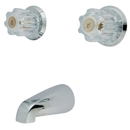 Tub and Shower Faucet, Standard, 3, Wall Mount, Polished Chrome MPN:KB141TO