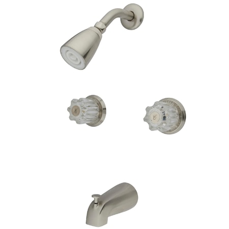 Tub and Shower Faucet, Brushed Nickel, Wall Mount MPN:KB148