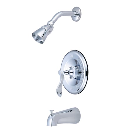 Tub and Shower Faucet, Standard, 3, Wall Mount, Polished Chrome MPN:KB1631CFL