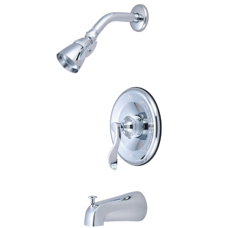 Tub and Shower Faucet, Standard, 3, Wall Mount, Polished Chrome MPN:KB1631DFL