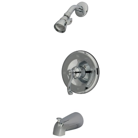 Tub and Shower Faucet, Standard, 3, Wall Mount, Polished Chrome MPN:KB1631FL