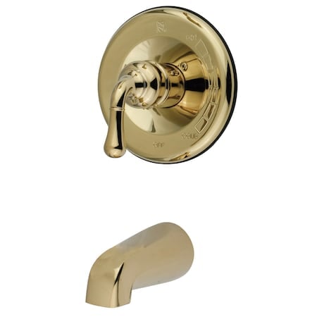 Tub and Shower Faucet, Standard, 2, Wall Mount, Polished Brass MPN:KB1632TO