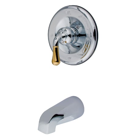 Tub and Shower Faucet, Standard, 2, Wall Mount, Polished Chrome/Polished Brass MPN:KB1634TO