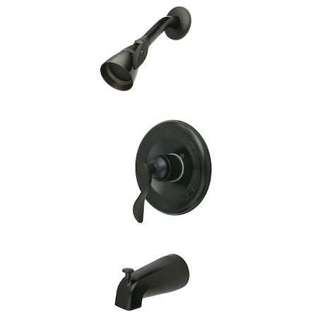 Tub and Shower Faucet, Standard, 3, Wall Mount, Oil Rubbed Bronze MPN:KB1635DFL