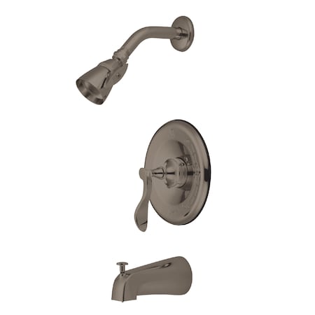 Tub and Shower Faucet, Standard, 3, Wall Mount, Brushed Nickel MPN:KB1638CFL
