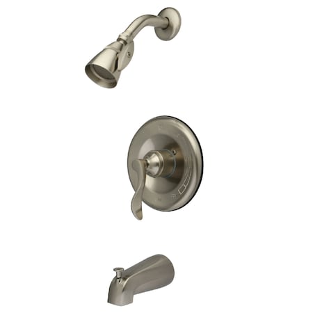 Tub and Shower Faucet, Standard, 3, Wall Mount, Brushed Nickel MPN:KB1638DFL