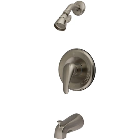 Tub and Shower Faucet, Standard, 3, Wall Mount, Brushed Nickel MPN:KB1638LL