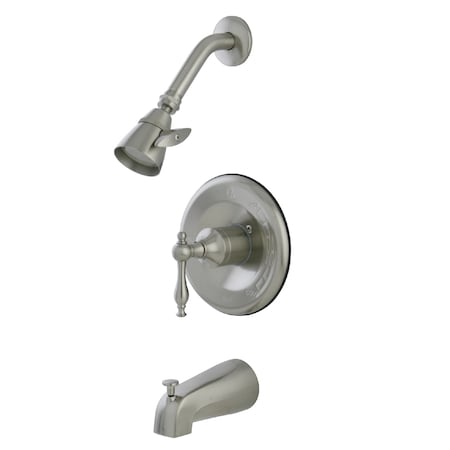 Tub and Shower Faucet, Standard, 3, Wall Mount, Brushed Nickel MPN:KB1638NL