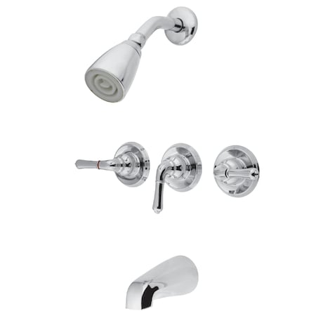 Tub and Shower Faucet, Polished Chrome, Wall Mount MPN:KB231