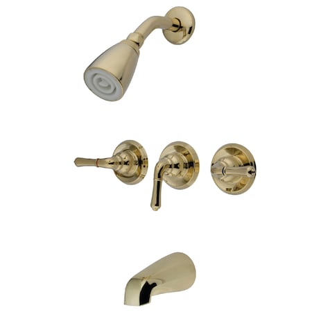 Tub and Shower Faucet, Polished Brass, Wall Mount MPN:KB232