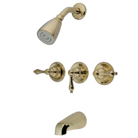 Tub and Shower Faucet, Polished Brass, Wall Mount MPN:KB232AL