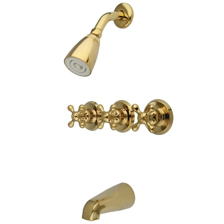 Tub and Shower Faucet, Polished Brass, Wall Mount MPN:KB232AX