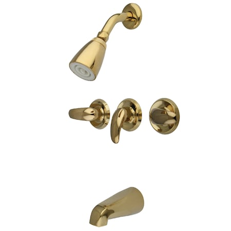 Tub and Shower Faucet, Polished Brass, Wall Mount MPN:KB232LL