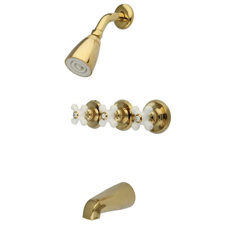 Tub and Shower Faucet, Polished Brass, Wall Mount MPN:KB232PX