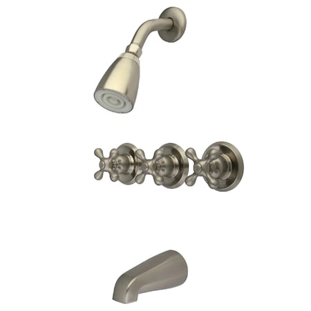 Tub and Shower Faucet, Brushed Nickel, Wall Mount MPN:KB238AX