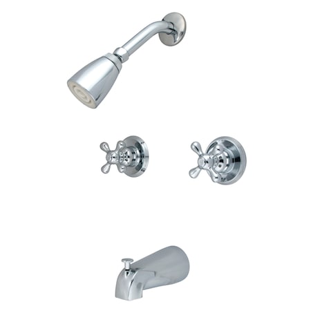 KB241AX Twin Handle Tub & Shower Faucet With Decor Cross Handle MPN:KB241AX