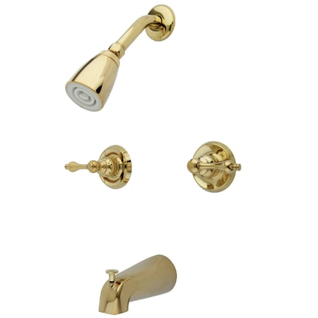 Tub and Shower Faucet, Polished Brass, Wall Mount MPN:KB242AL