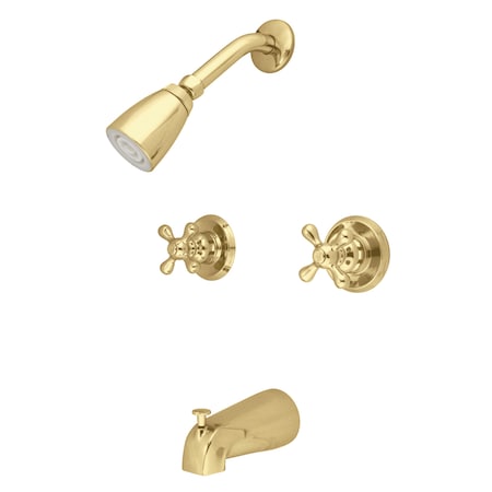 KB242AX Twin Handle Tub & Shower Faucet With Decor Cross Handle MPN:KB242AX