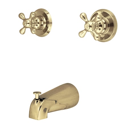 Tub and Shower Faucet, Polished Brass, Wall Mount MPN:KB242AXTO