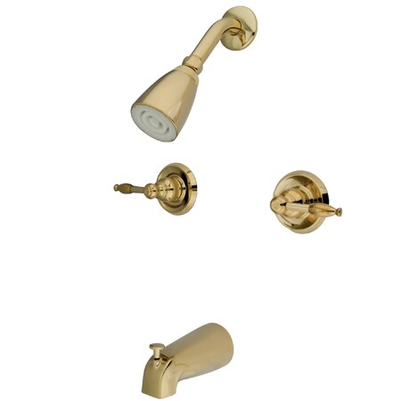 Tub and Shower Faucet, Polished Brass, Wall Mount MPN:KB242KL