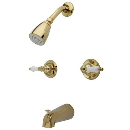 Tub and Shower Faucet, Polished Brass, Wall Mount MPN:KB242PL