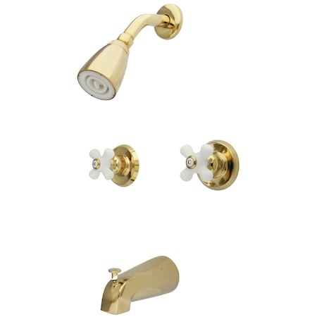 KB242PX Tub & Shower Faucet Porcelain Cross Handles MPN:KB242PX