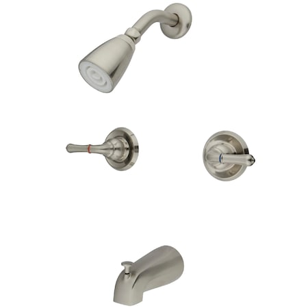 Tub and Shower Faucet, Brushed Nickel, Wall Mount MPN:KB248