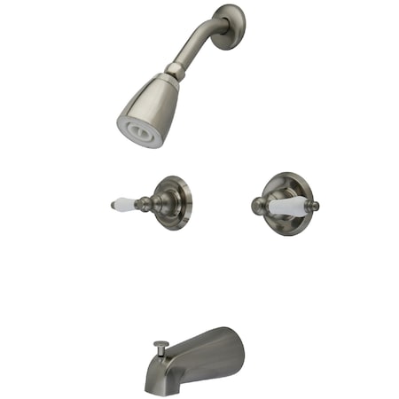 Tub and Shower Faucet, Brushed Nickel, Wall Mount MPN:KB248PL