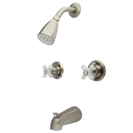 KB248PX Tub & Shower Faucet Porcelain Cross Handles MPN:KB248PX