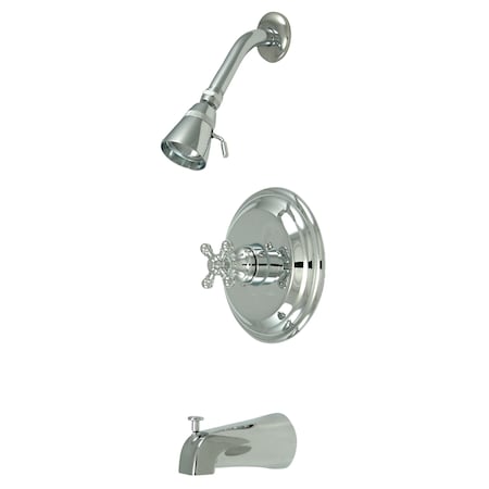 Tub and Shower Faucet, Standard, 3, Wall Mount, Polished Chrome MPN:KB2631BXT