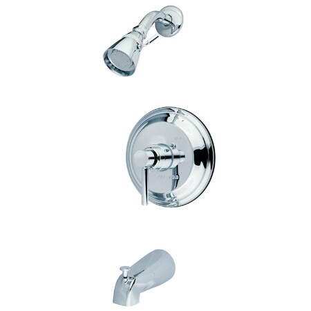Tub and Shower Faucet, Standard, 3, Wall Mount, Polished Chrome MPN:KB2631DLT